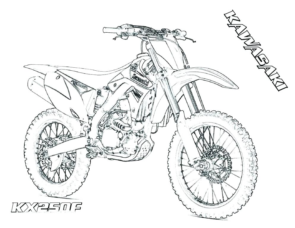 994x768 Dirtbike Coloring Pages Logo Dirt Bike Sketch - Motocross Helmet Drawing