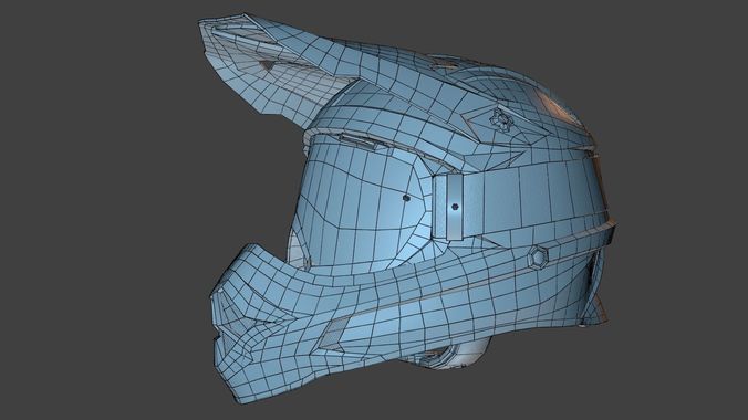 676x380 motocross helmet n goggles model cgtrader - Motocross Helmet Drawing