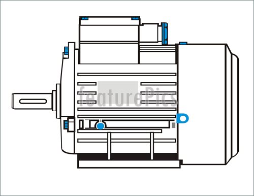 500x386 mechanical objects electric motor - Motor Drawing
