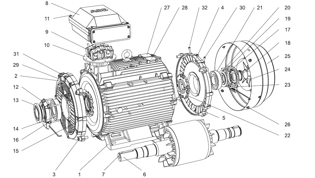 Abb Electric Motor Drawing