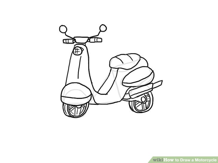 728x546 ways to draw a motorcycle - Motorbike Drawing