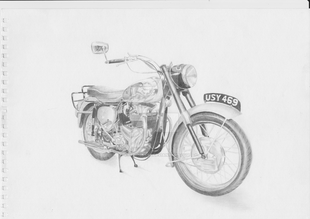 1024x724 triumph motorbike drawing - Motorbike Drawing