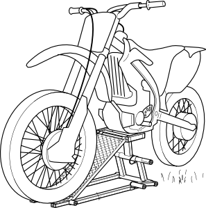 297x299 outline motorcycle lift clip art - Motorbike Drawing Outline