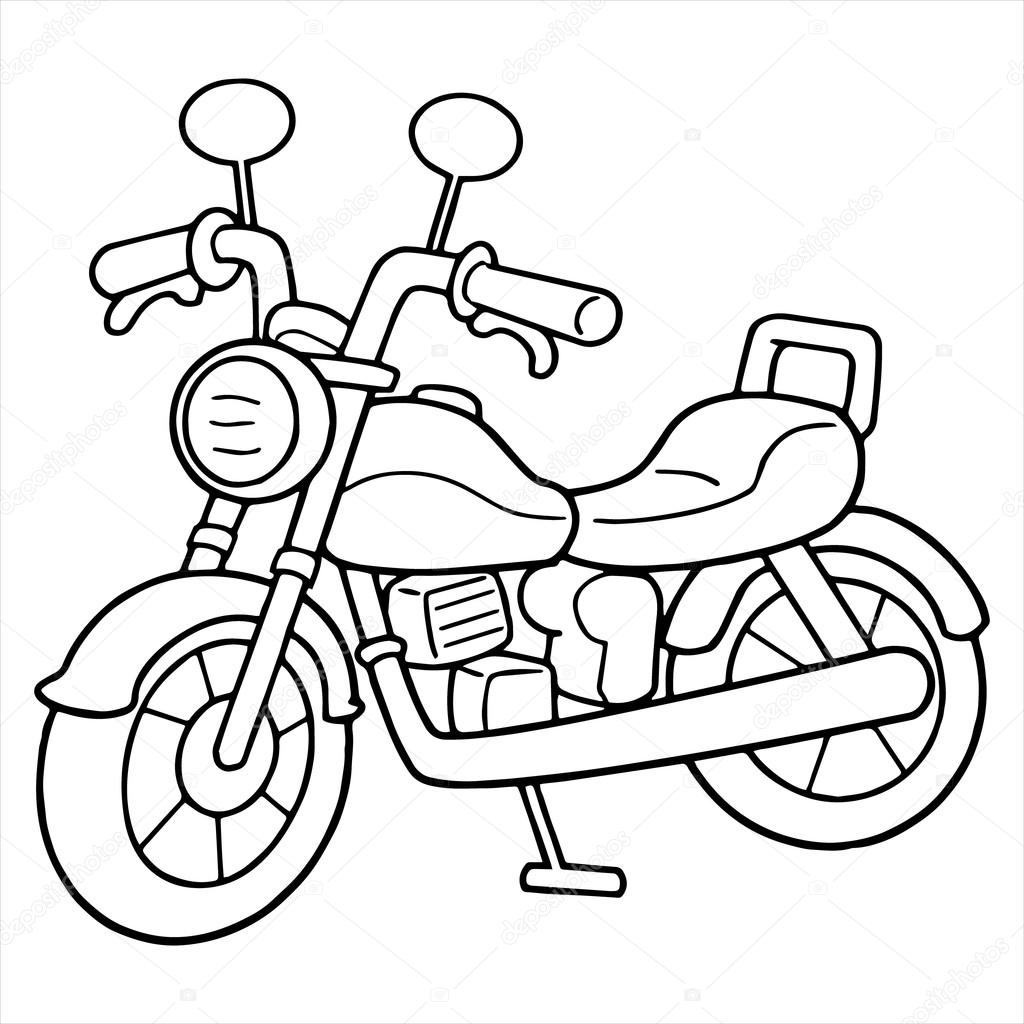 Motorcycle Cartoon Drawing at Explore collection