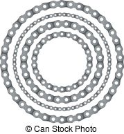 179x194 motorcycle chain round frames vector set - Motorcycle Chain Drawing