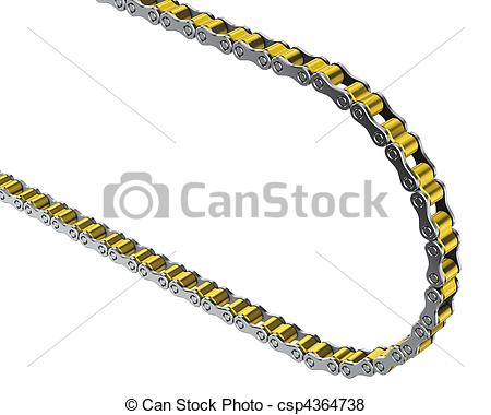 450x380 rendering illustration, motorcycle chain on white background - Motorcycle Chain Drawing