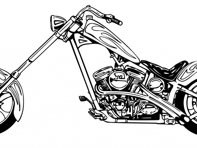 Motorcycle Chopper Drawing at PaintingValley.com | Explore collection ...