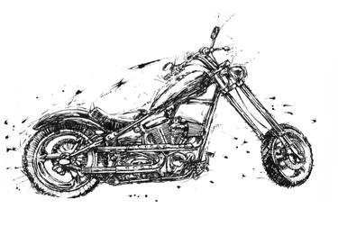 375x272 hardtail chopper drawing - Motorcycle Chopper Drawing