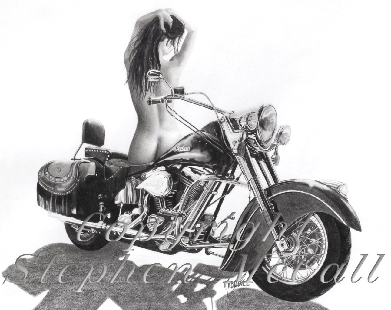 1291x1022 motorcycle drawing free download - Motorcycle Chopper Drawing
