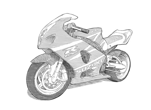 600x440 motorbike drawing techniques on behance - Motorcycle Design Drawing