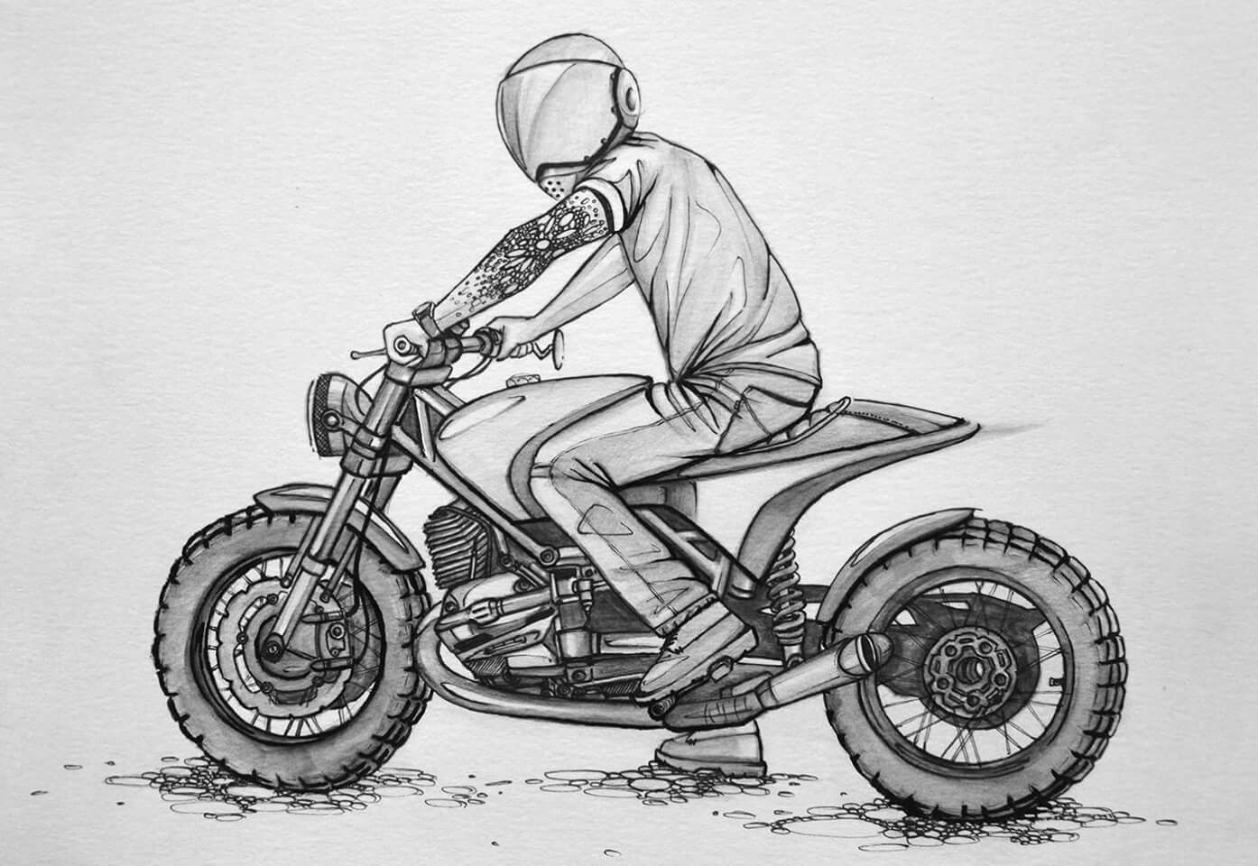 1394x960 motorcycle diary motorcycle, drawings - Motorcycle Drawing