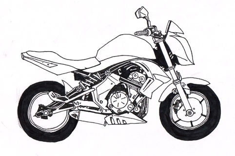 482x320 brian 'bunny' batista - Motorcycle Drawing
