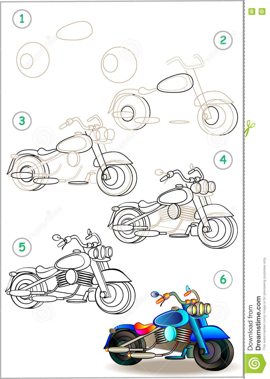 Motorcycle Drawing Easy at Explore collection of