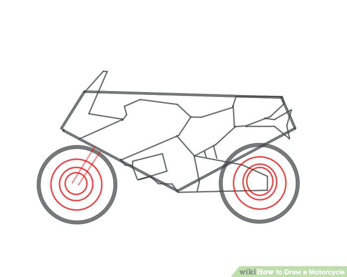 700x560 Motorcycle Sketch Drawing Linemarking - Motorcycle Drawing Easy