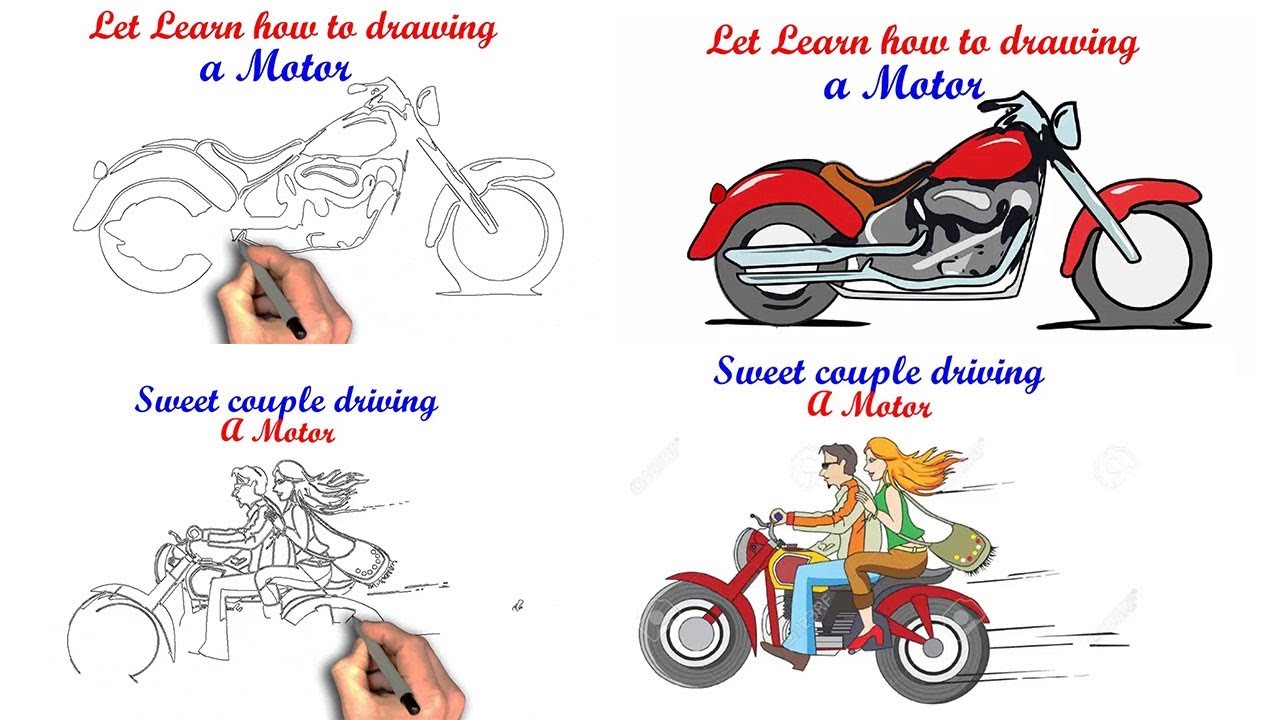 Motorcycle Drawing Easy At Explore Collection Of