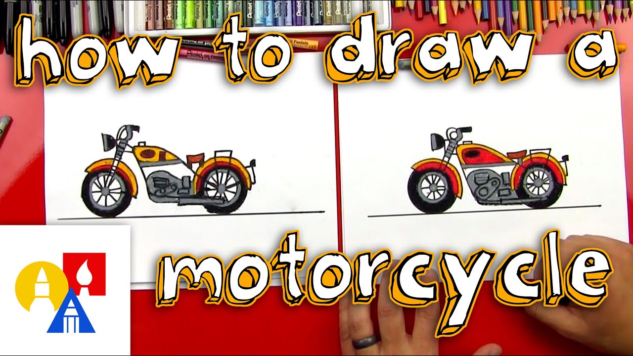 1280x720 How To Draw A Motorcycle - Motorcycle Drawing For Kids