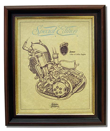 466x556 james gold leaf limited edition motorcycle engine drawing - Motorcycle Engine Drawing