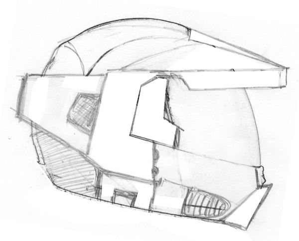 600x483 Halo Motorbike Helmet - Motorcycle Helmet Drawing