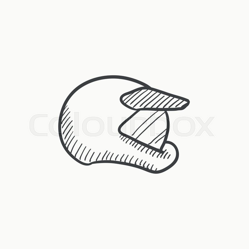 800x800 motorcycle helmet vector sketch icon stock vector colourbox - Motorcycle Helmet Drawing