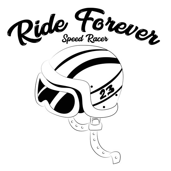 550x550 retro motorcycle helmet posters - Motorcycle Helmet Drawing