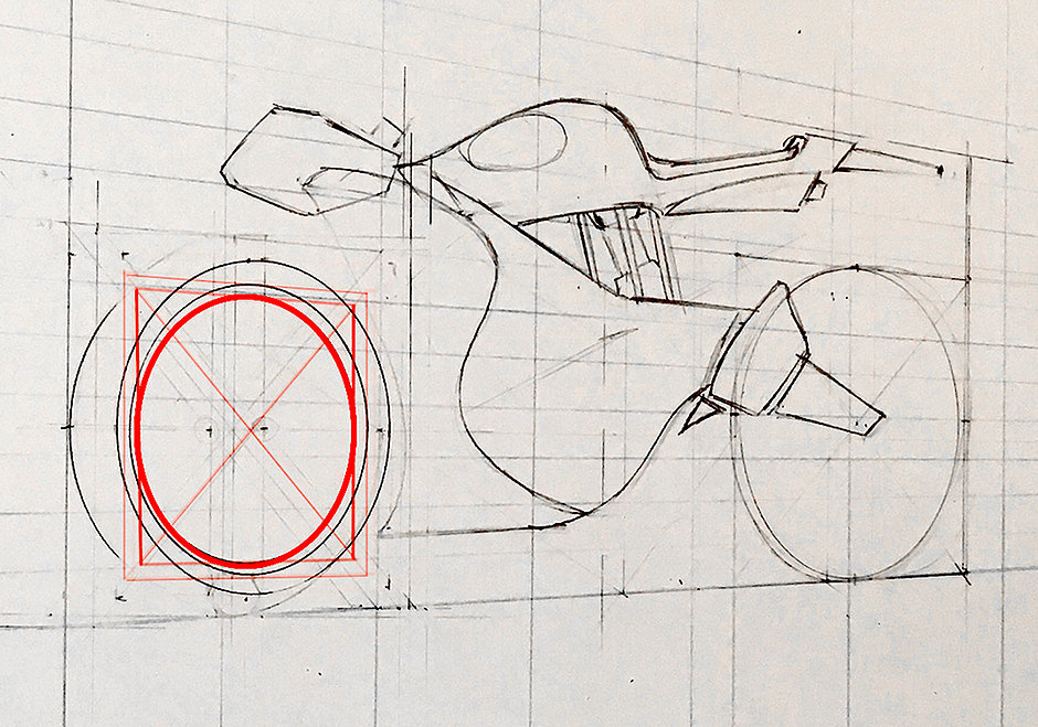 940x659 how to draw a sci fi sport motorcycle - Motorcycle Line Drawing