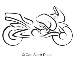 254x194 Motorcycle Drawing Clip Art Vector And Illustration - Motorcycle Line Drawing