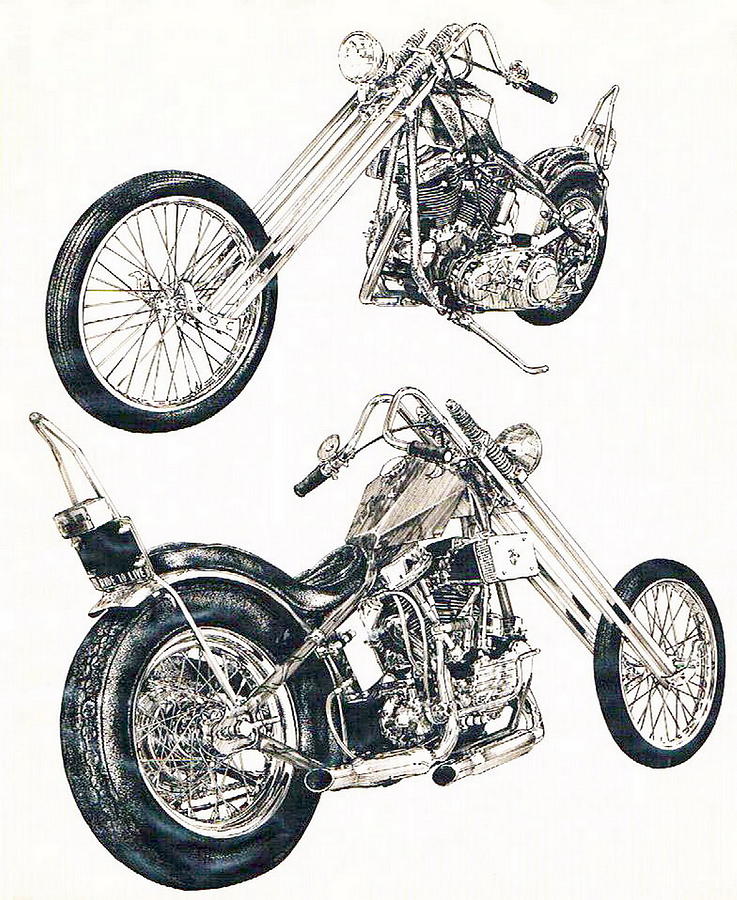 737x900 easy rider drawing - Motorcycle Rider Drawing