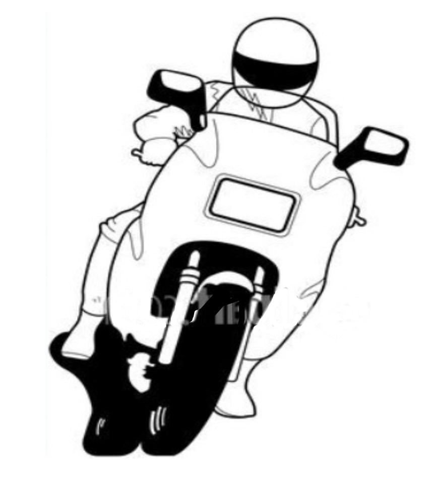 853x992 Motorcycle Riding Clipart - Motorcycle Rider Drawing