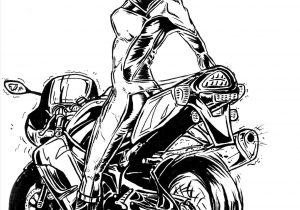 300x210 sketch boy riding rhezcanvascom motorcycle motorcycle drawing - Motorcycle Rider Drawing