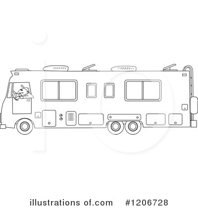 400x420 motorhome clipart - Motorhome Drawing