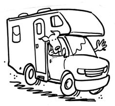236x217 motorhome colouring pages - Motorhome Drawing