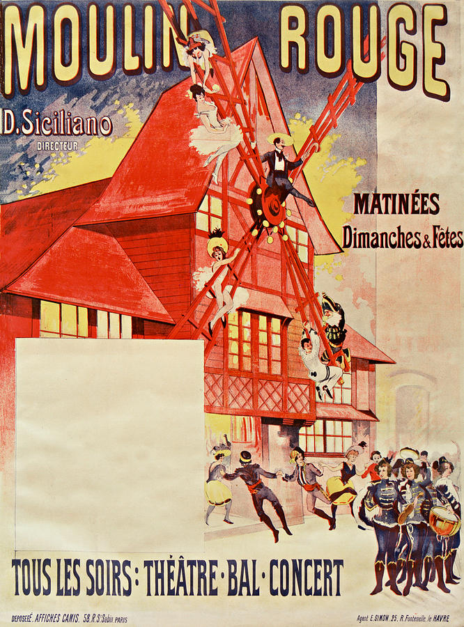666x900 moulin rouge poster home decor, paris red mill wall print, your - Moulin Rouge Drawing