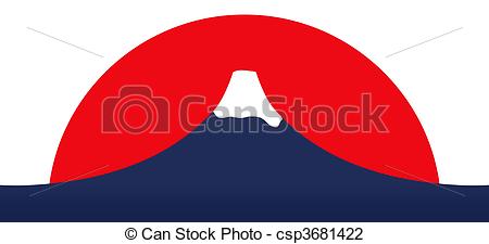 450x225 illustration of mount fuji - Mount Fuji Drawing