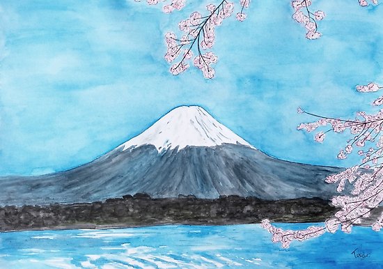 Mount Fuji Drawing At PaintingValley Com Explore Collection Of Mount   Mount Fuji Drawing 31 