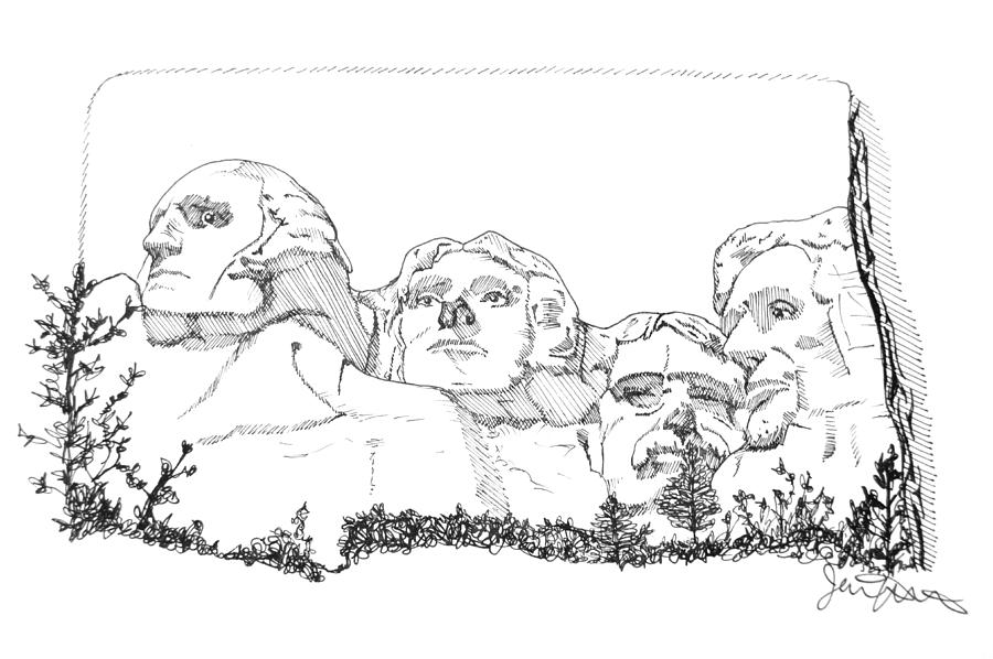 Mount Rushmore Drawing at PaintingValley.com | Explore collection of