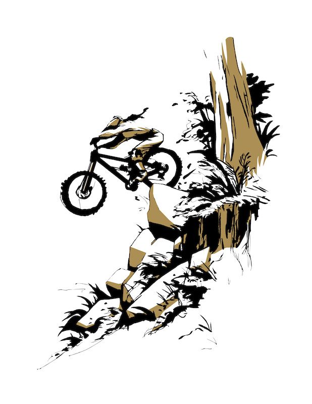 618x800 Bike Drawing Art Tattoo Bike Drawing, Bike Art, Mountain Biking - Mountain Bike Drawing