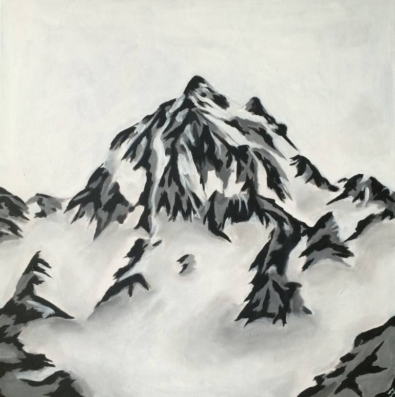 Mountain Black And White Drawing at Explore