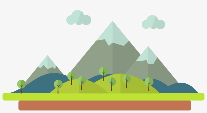 820x450 Cartoon Drawing Illustration - Mountain Cartoon Drawing