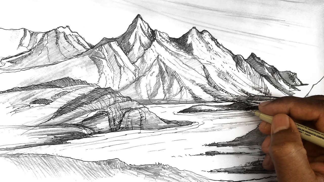 Mountain Drawing at Explore