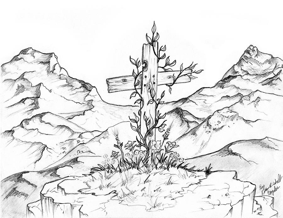 Mountain Drawing at PaintingValley.com | Explore ...