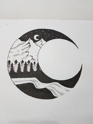 320x427 mountain drawings on paigeeworld pictures of mountain - Mountain Drawing