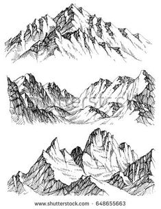 235x304 mountains sketch - Mountain Drawing