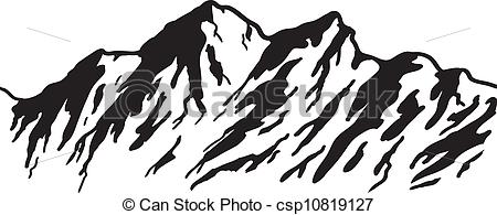 450x195 Pictures Mountain Sketches Clip Art - Mountain Drawing Black And White