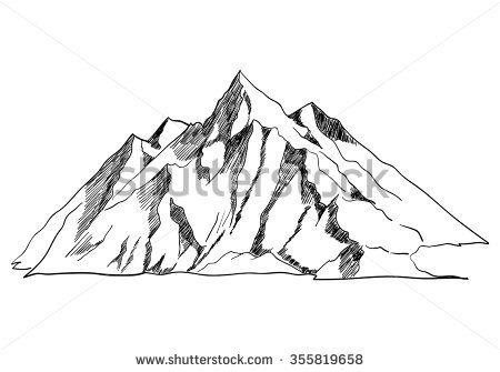 450x335 Drawn Mountain Hill - Mountain Drawing Clip Art