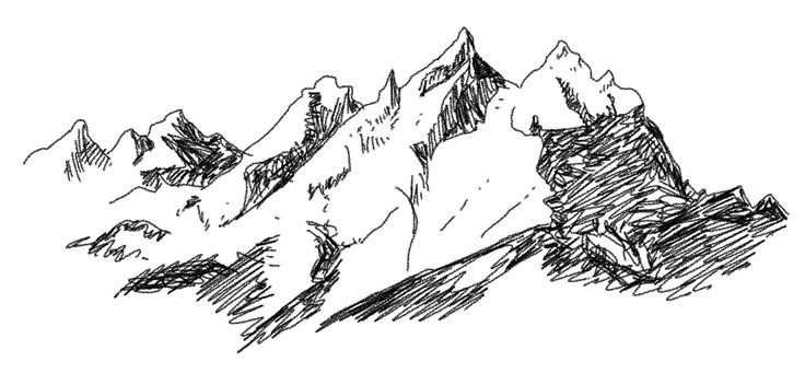 736x352 Lake Tahoe Clipart Mountain Drawing - Mountain Drawing Clip Art