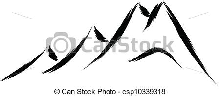 450x197 Mountain Drawing Clipart Great Free Clipart, Silhouette - Mountain Drawing Clip Art