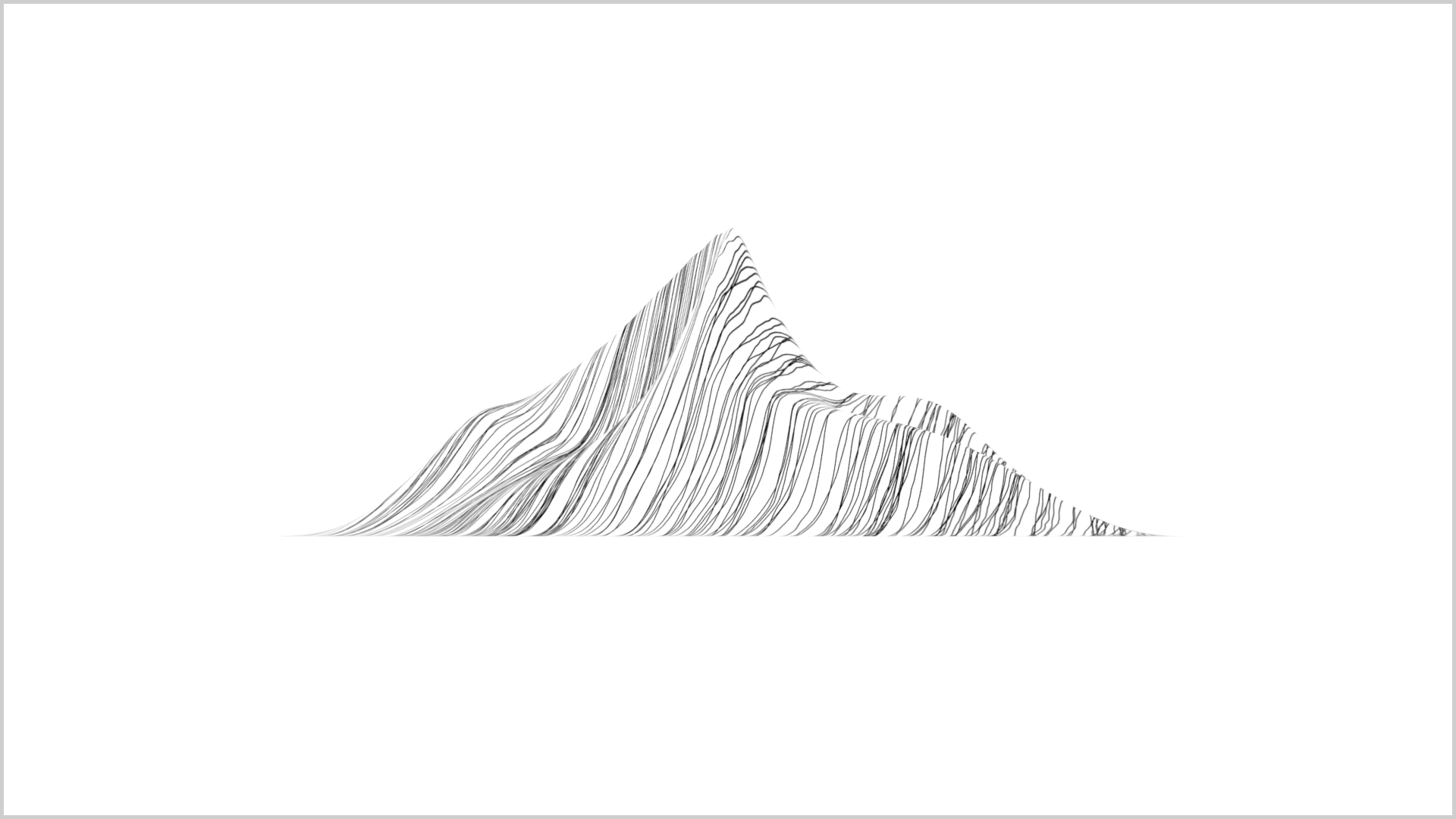 1920x1080 Mountain Line Art Group With Items - Mountain Drawing Clip Art