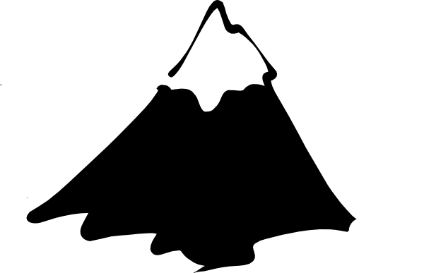 600x387 Mountain Outline Updated Clip Art - Mountain Drawing Clip Art