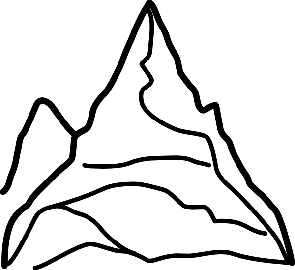600x549 Chain Of Mountains Clip Art Free Vector In Open Office Drawing - Mountain Drawing Clip Art