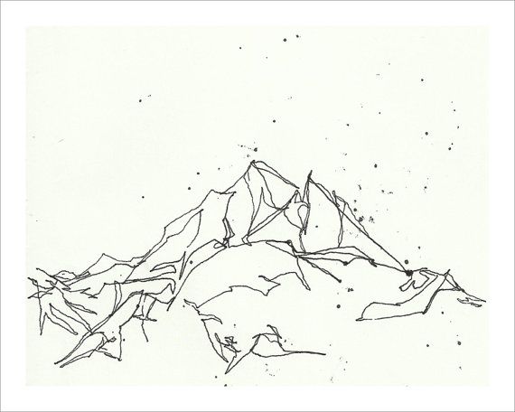 Mountain Drawing Outline